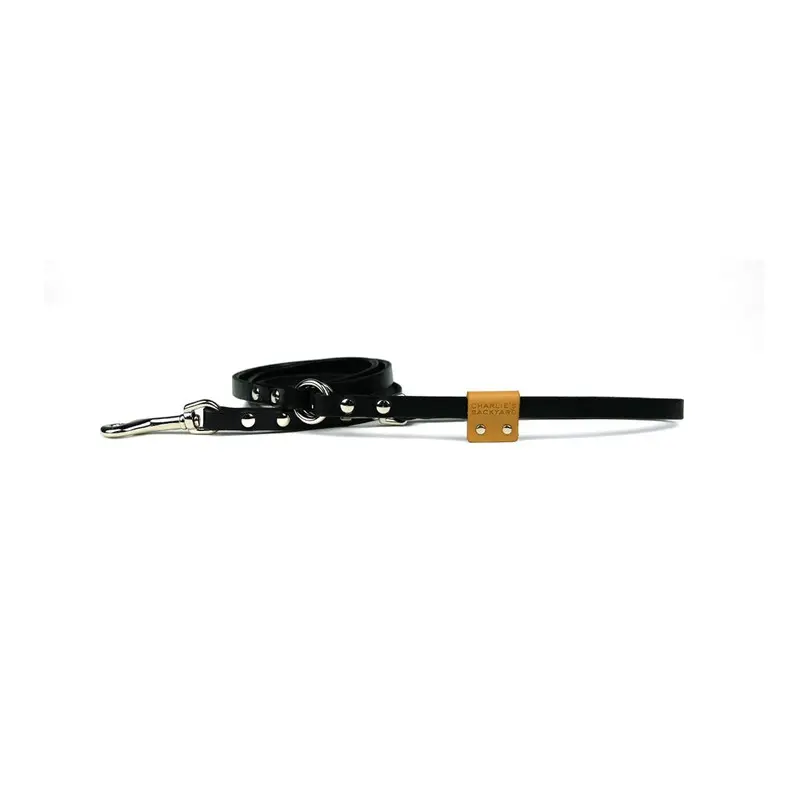 CHARLIE'S BACKYARD | Leather Leash in Black