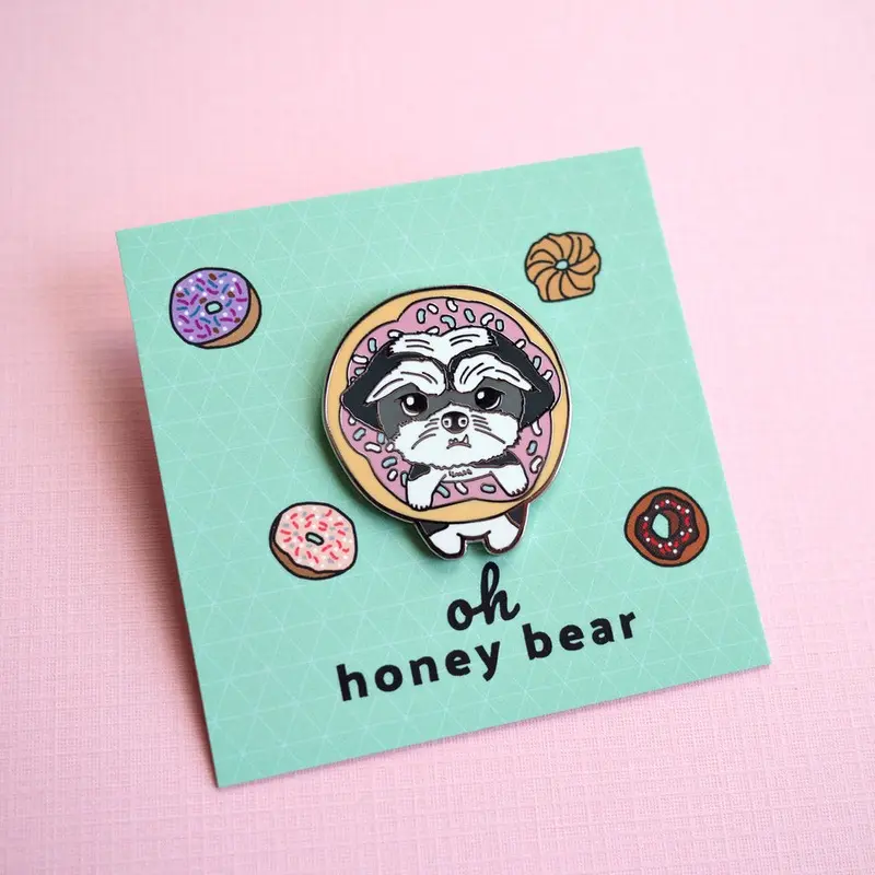 OH HONEY BEAR | Honey, the Shih Tzu Donut Enamel Pin