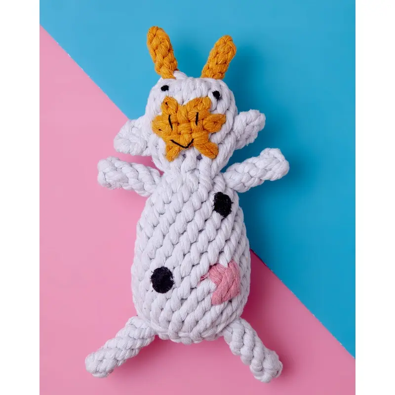Claire the Cow Rope Dog Toy