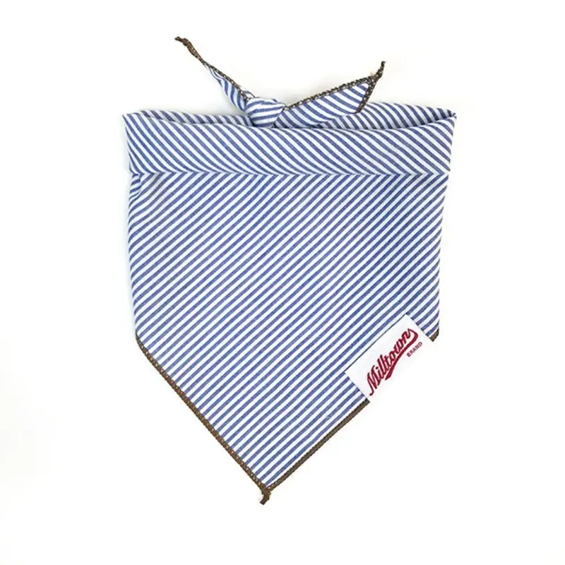 M.N. DAVIS & SON | Dog Bandana in Navy Pinstripe