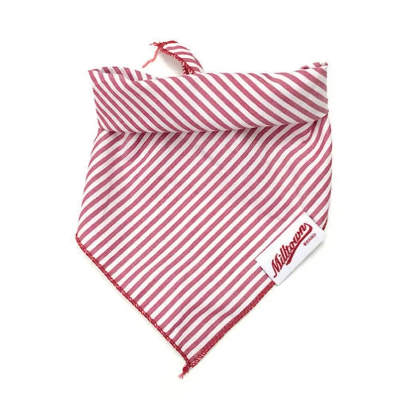 M.N. DAVIS & SON | Dog Bandana in Red Pin Stripe