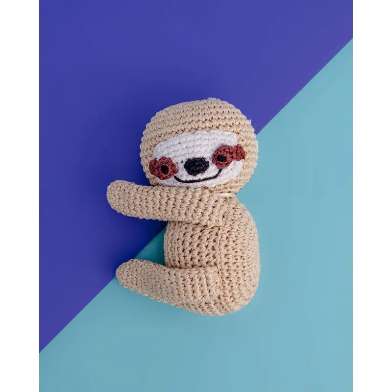 Baby Sloth Organic Knit Dog Toy