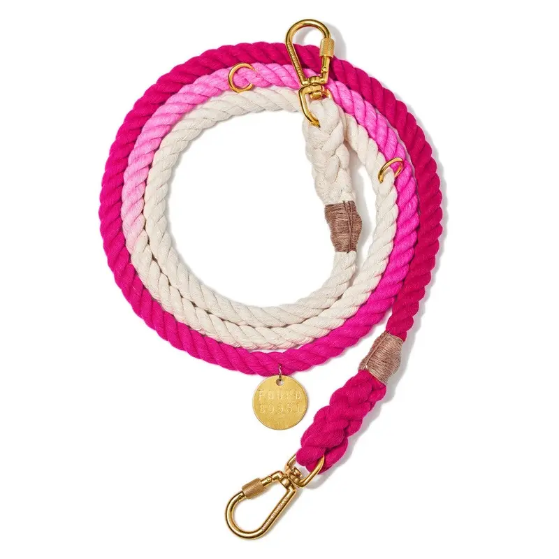 FOUND MY ANIMAL | Adjustable Rope Lead in Magenta Ombre