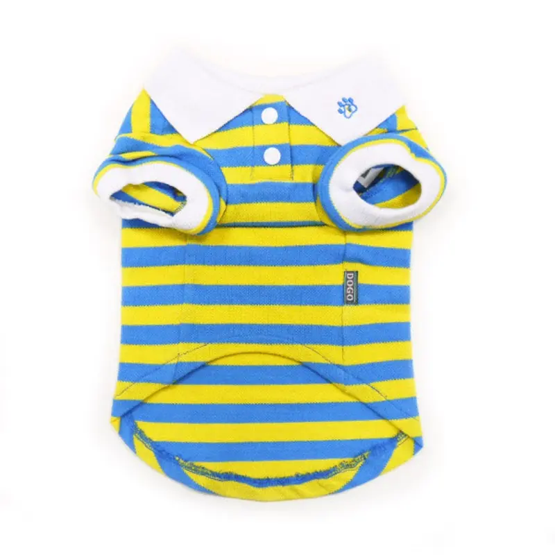 DOGO | Stripe Polo in Yellow and Blue