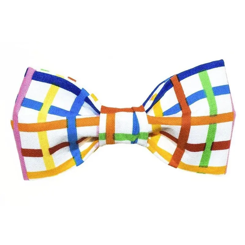 TRISH HAMPTON | Rainbow Plaid Bow Tie