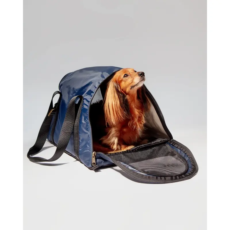 Cotton Ripstop Airline Carrier in Navy Nylon (DOG & CO. Exclusive - Made in the USA)