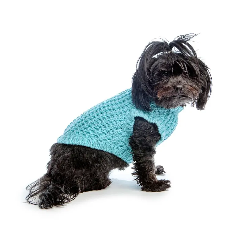 DNY | Chunky Knit Sleeveless Sweater in Sky Blue
