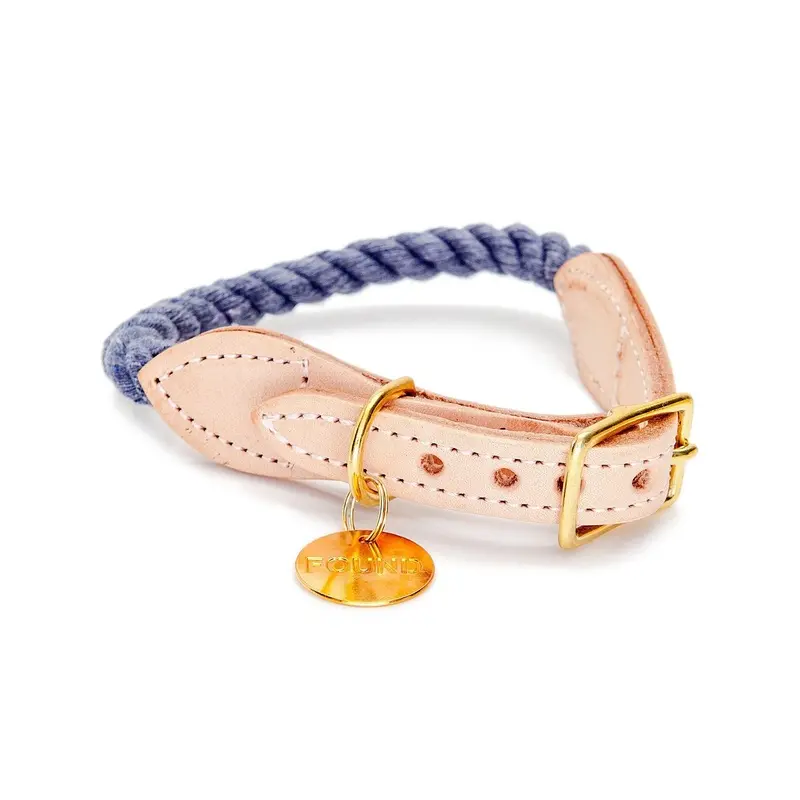 FOUND MY ANIMAL | Rope Collar in Blue Jean