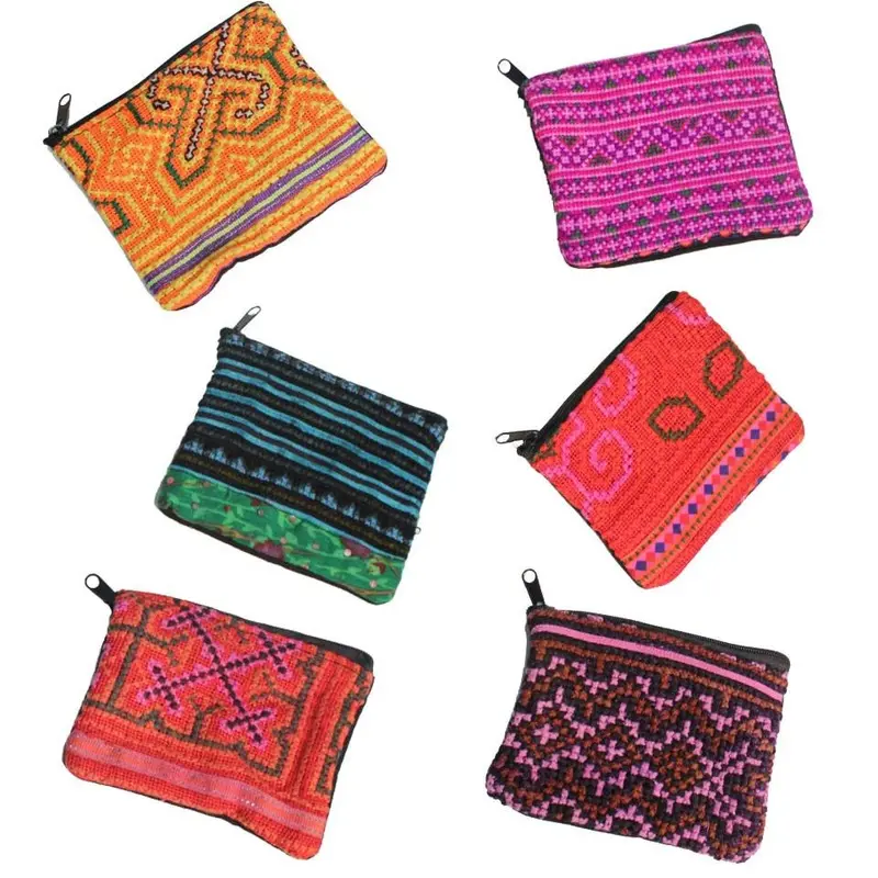 ZIG ZAG ASIAN COLLECTION | Embroidered Zipper Pouch