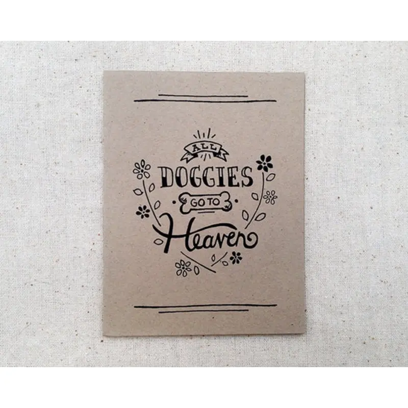 All Doggies Go to Heaven Sympathy Card