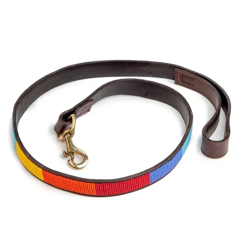 BEADWORKS KENYA | Rainbow Stripe Beaded Leash