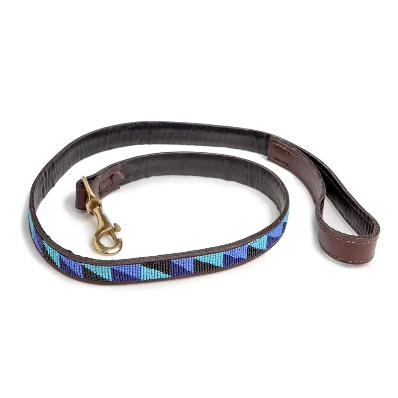 BEADWORKS KENYA | Ziggy Blue Beaded Leash
