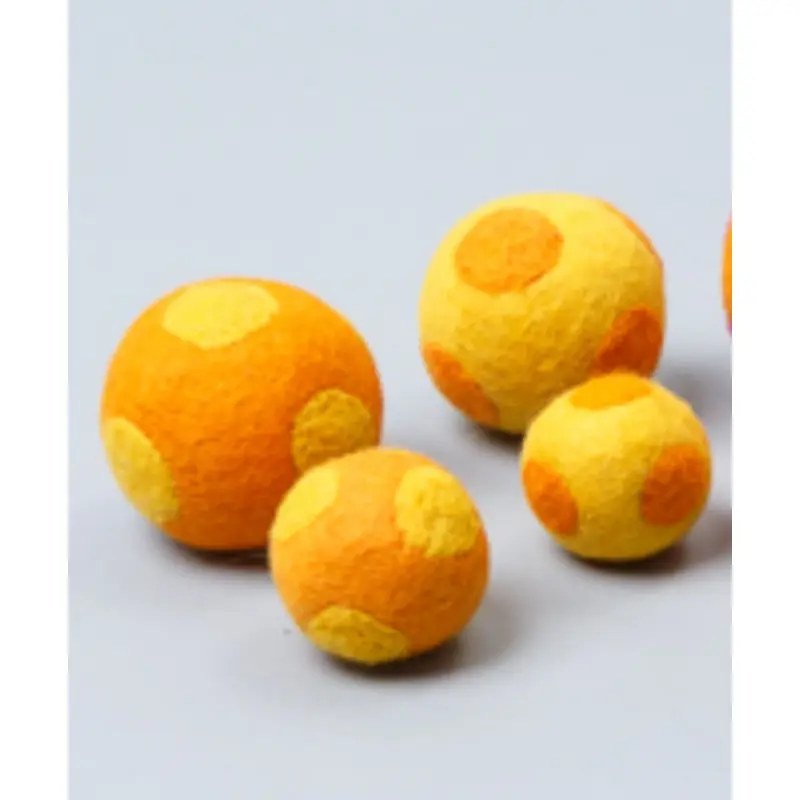WARE of the DOG | Polka Dot Ball Toy in Yellow and Orange