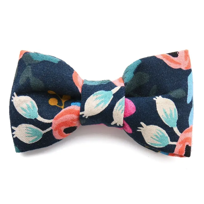 THE FOGGY DOG | Rosa Floral Navy Bow Tie