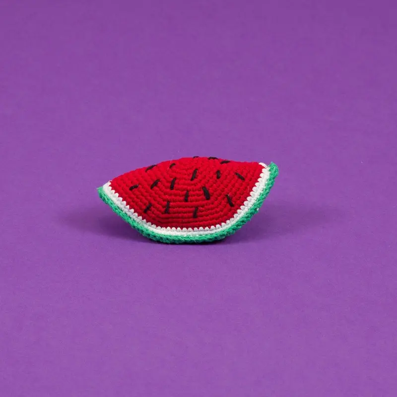 WARE OF THE DOG | Hand Crochet Watermelon Toy