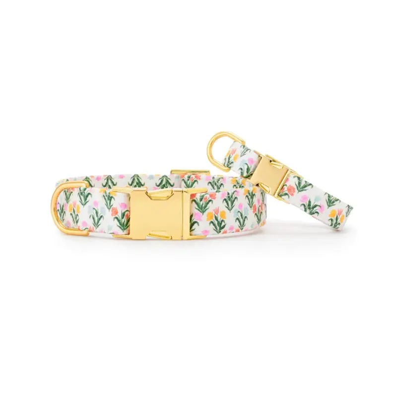 Rifle Paper Co. X TFG Tulips Dog Collar (Made in the USA) (FINAL SALE)