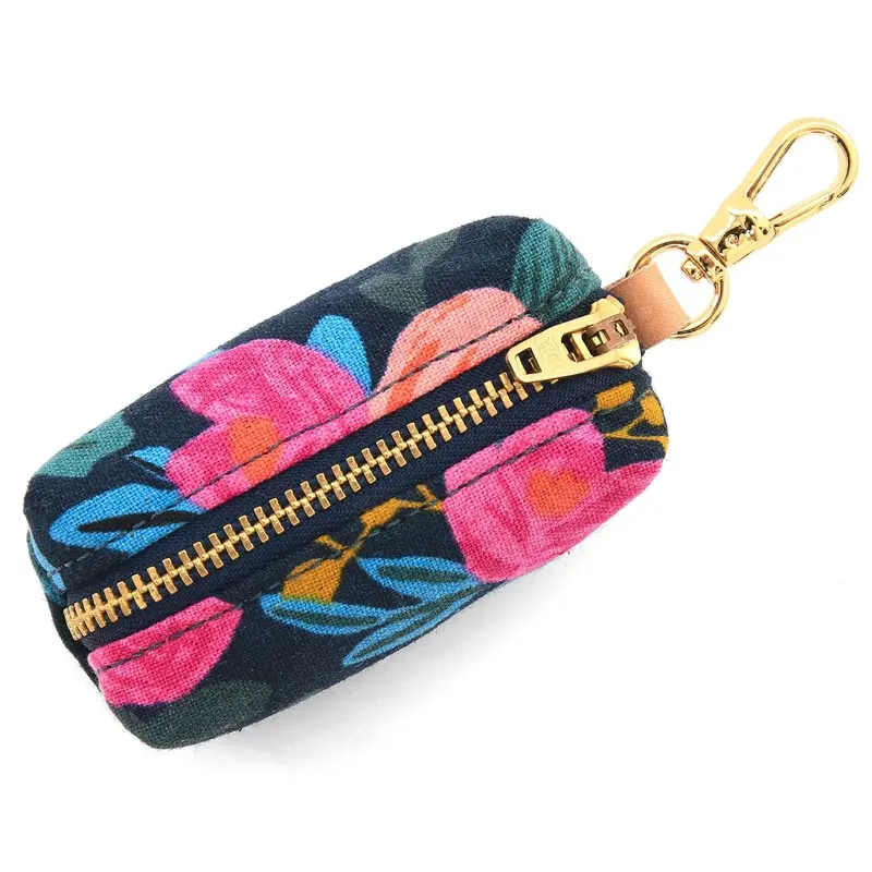 Rosa Floral Navy Leash Bag