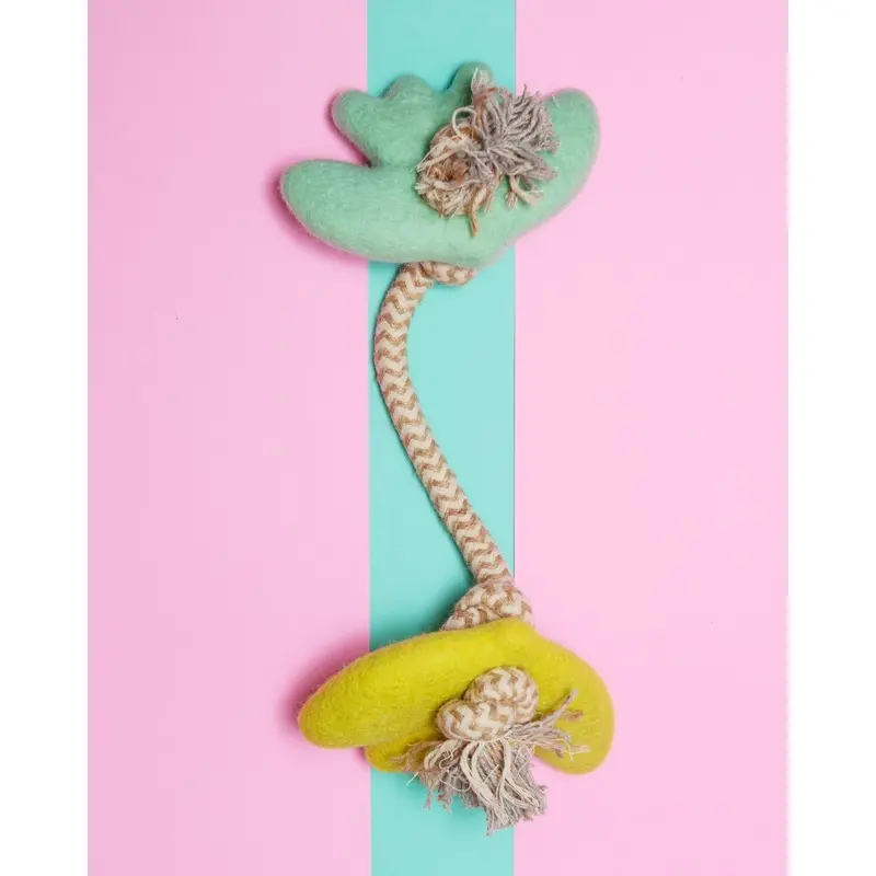 Turtle Doves Felt & Rope Dog Tug Toy