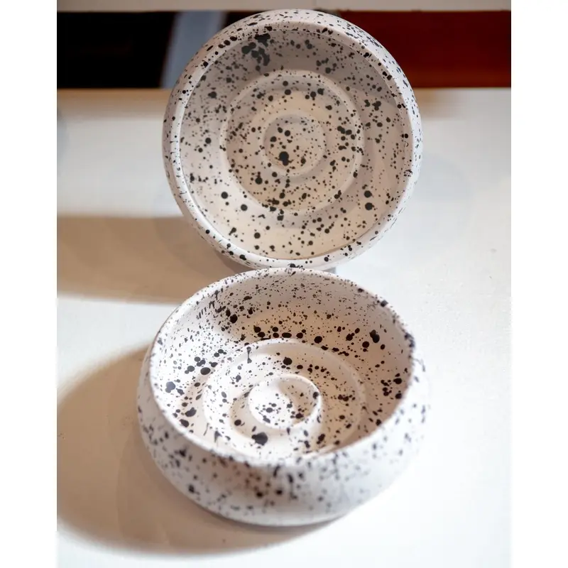 Handmade Ceramic Slow Feeder Pet Bowl
