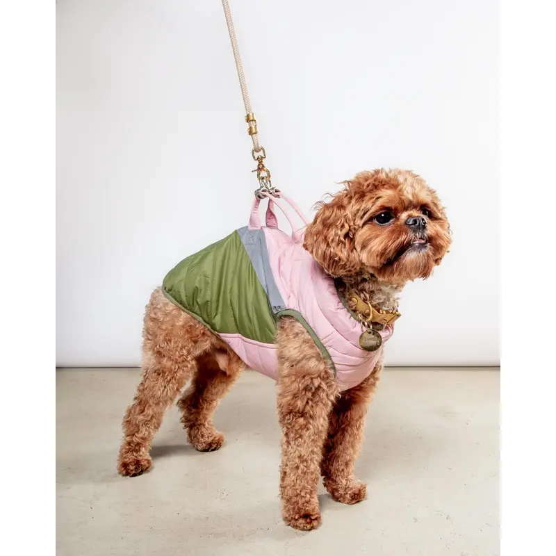 Mountaineer Waterproof Dog Harness Jacket in Peach