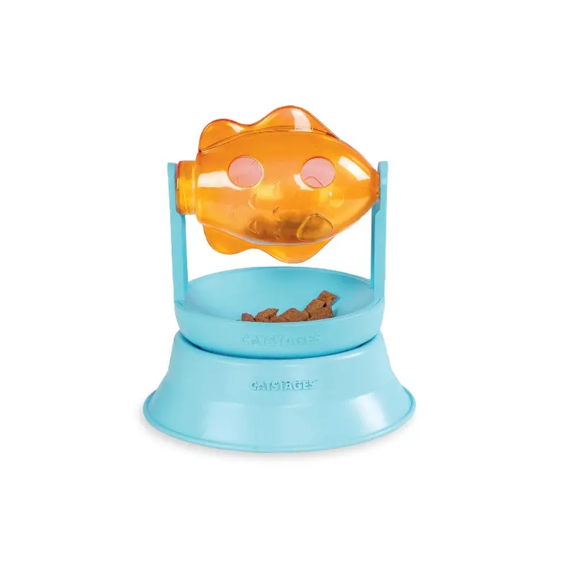 Spin the Fish Cat Treat Toy