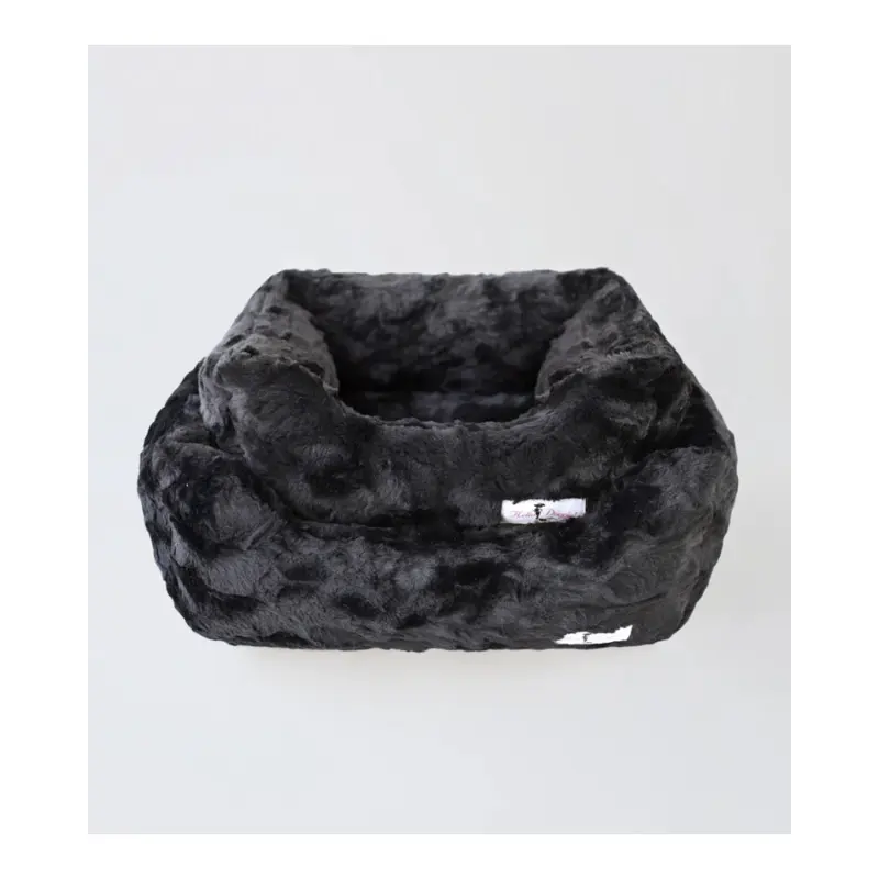 Bella Collection Faux-Fur Dog Bed in Black (Custom/Direct-Ship) (Made in the USA)