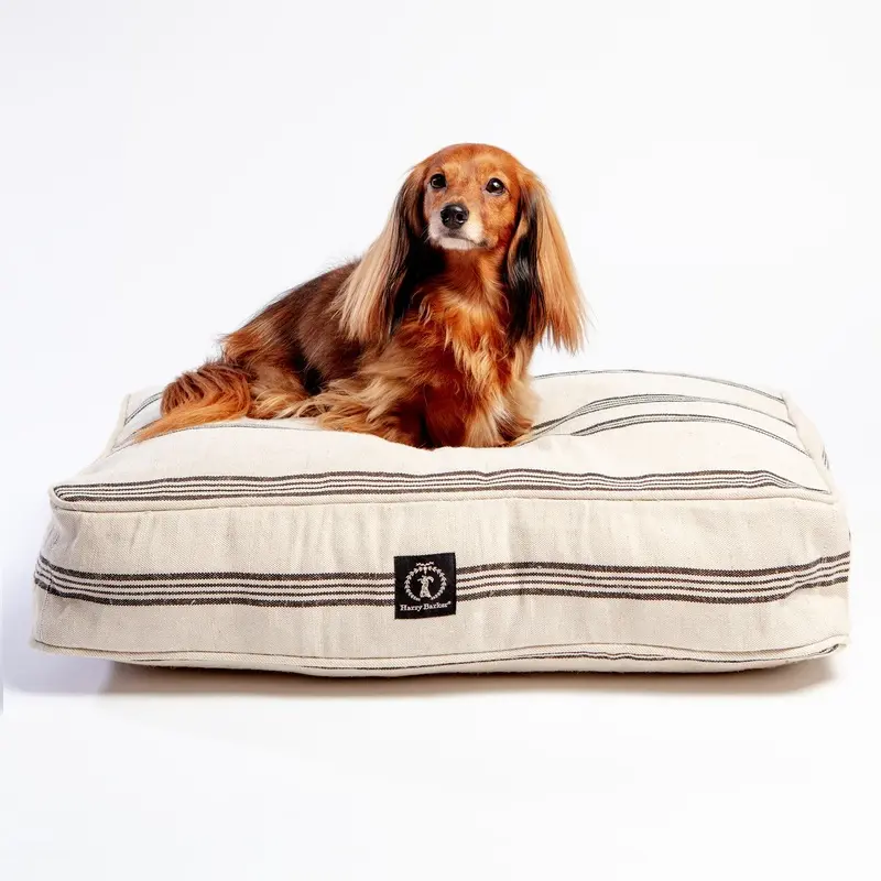 Grain Sack Striped Dog Bed << FINAL SALE >>