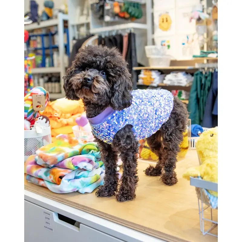 Lavender Sequin Dog Shirt (Made in the USA)