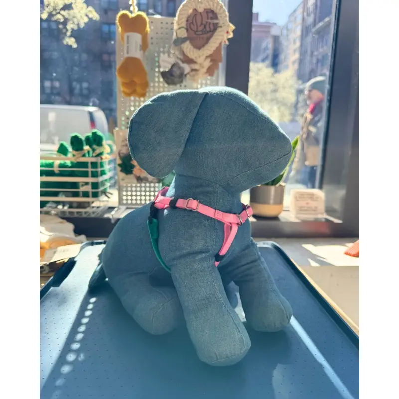 Mini Freedom Dog Harness in Kelly Green + Light Pink (Made in the USA)