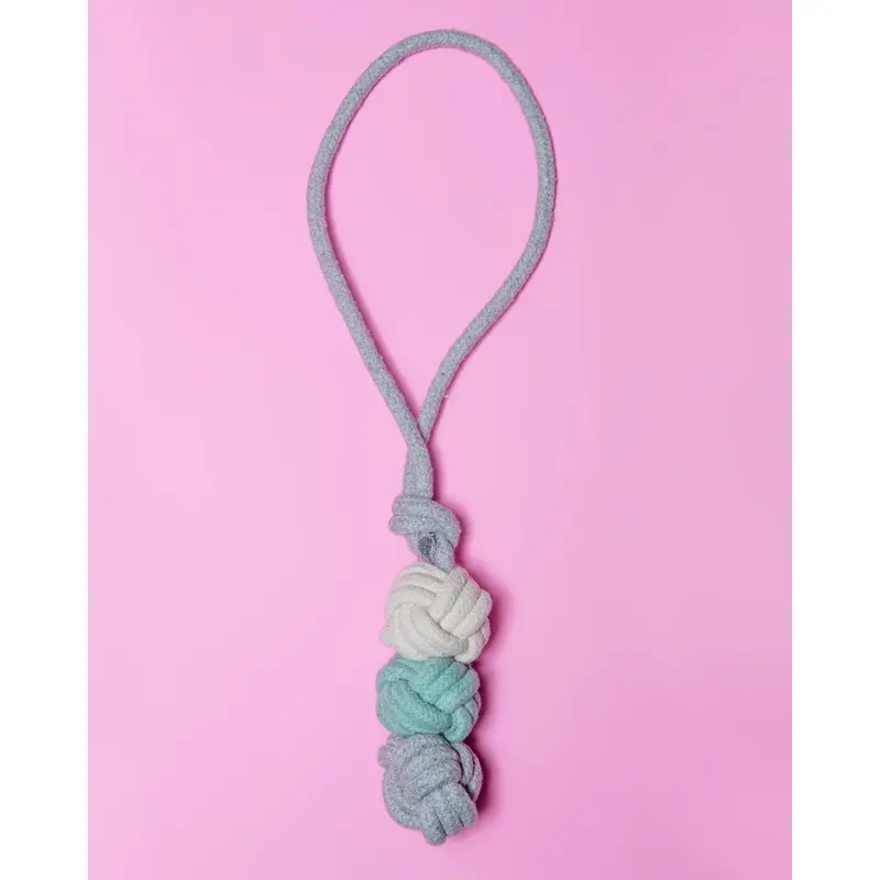 Mint Ice Cream Dog Rope Ball Toy