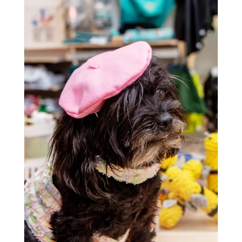 Pink Beret Petite Pet Hat (Made in the USA)