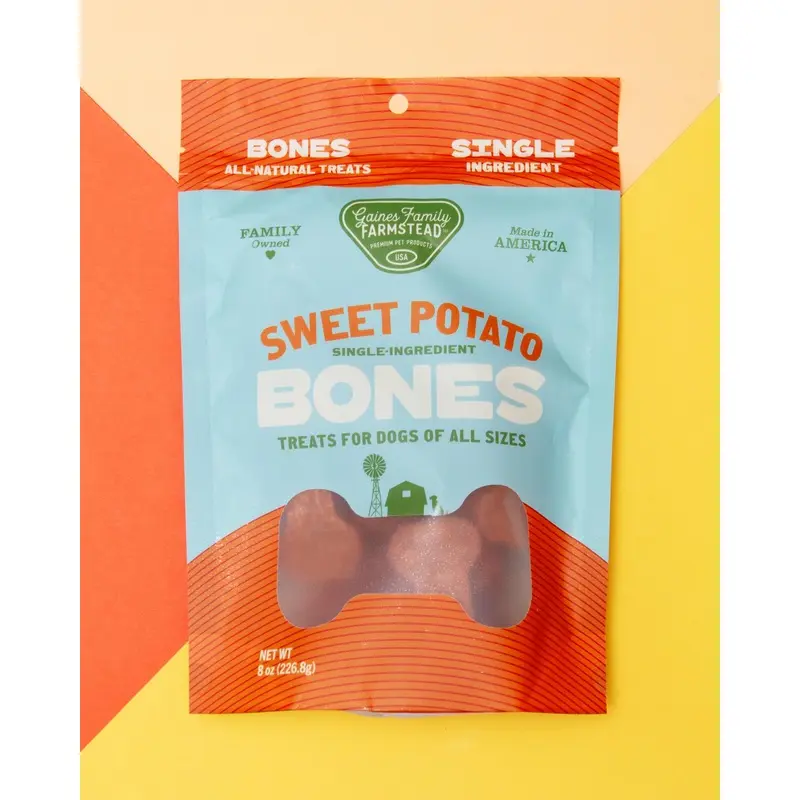Sweet Potato Bone Treats for Dogs (Made in the USA)