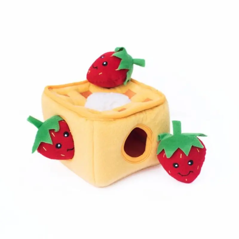 ZIPPY PAWS | Strawberry Waffles Interactive Plush Toy