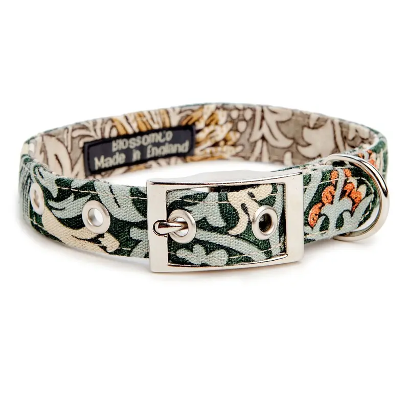 BLOSSOM CO. | Snakeshead William Morris Print Dog Collar