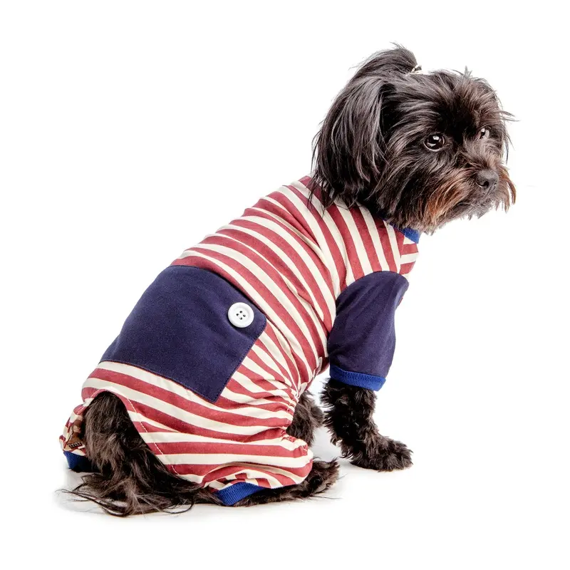 BEST FURRY FRIENDS | Red and White Stripe PJs