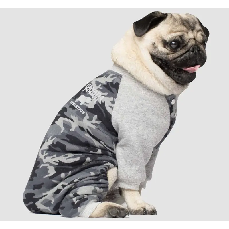 CANADA POOCH | Frosty Fleece Sweatsuit in Grey Camo
