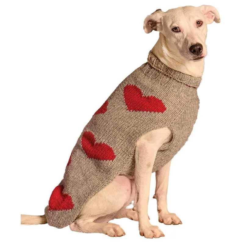 CHILLY DOG | Heather Grey Heart Sweater