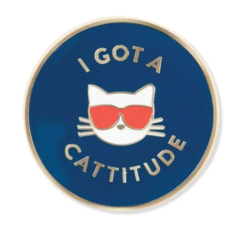 FRINGE STUDIO | Cattitude Enamel Pin