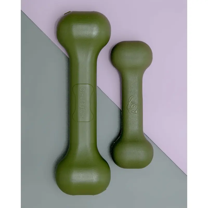The Perfect Bone Dog Toy in Olive Green (Made in the USA)