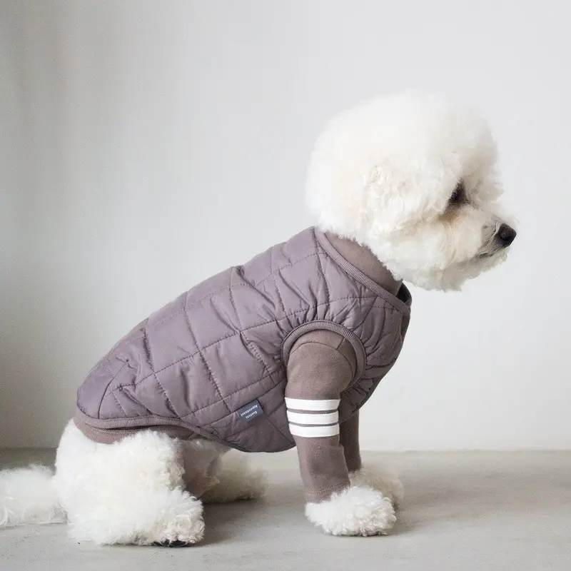 DENTISTS APPOINTMENT | Warm Quilted Vest in Mocha (w/ Harness Hole)