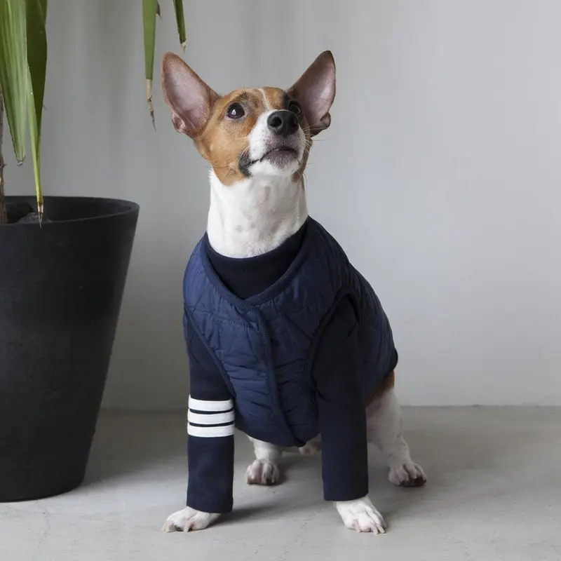 DENTISTS APPOINTMENT | Warm Quilted Vest in Navy (w/ Harness Hole)