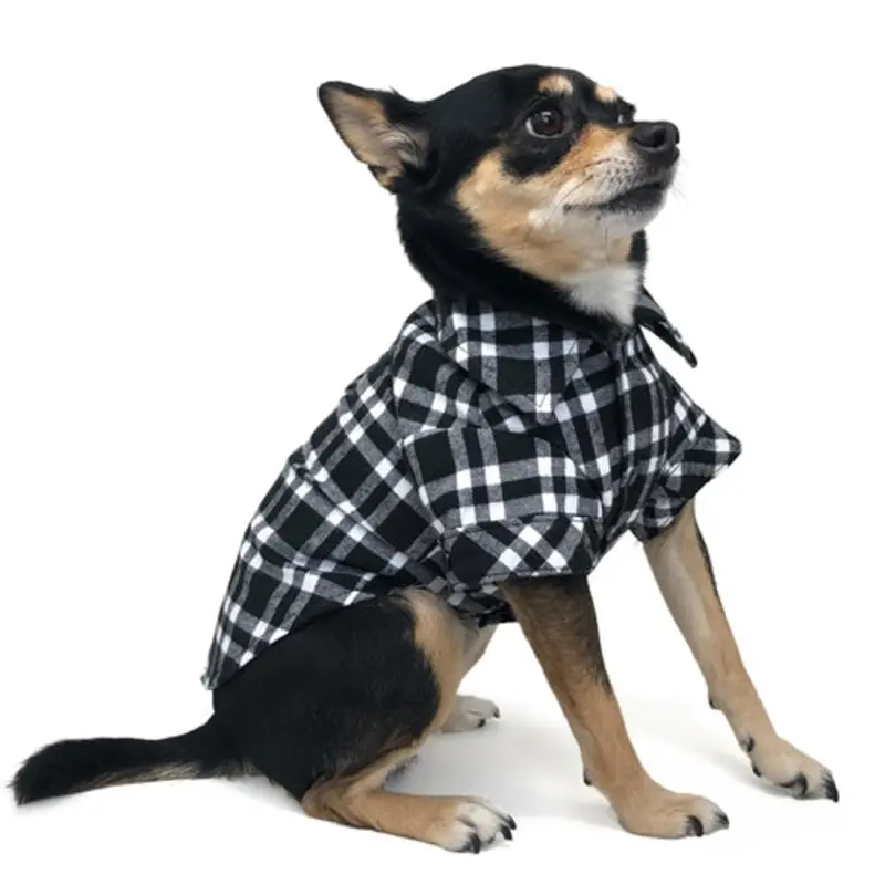 DOGO | Flannel Button Down Shirt in Black