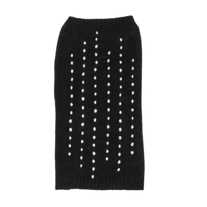 WARE OF THE DOG | Embroidered Stripe Sweater in Navy & White
