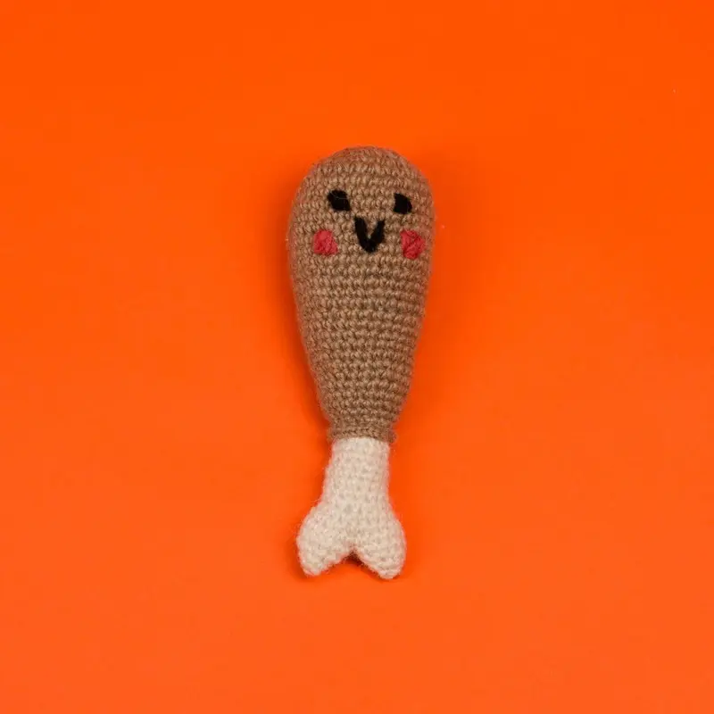 WARE of the DOG | Hand Knit Drumstick Toy