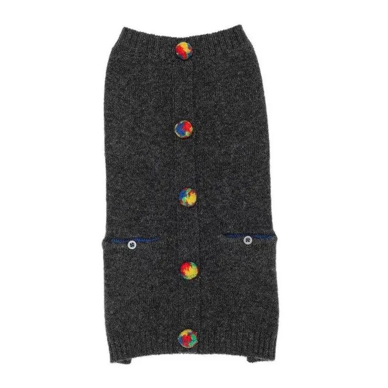WARE OF THE DOG | Pom Pom Cardigan in Grey