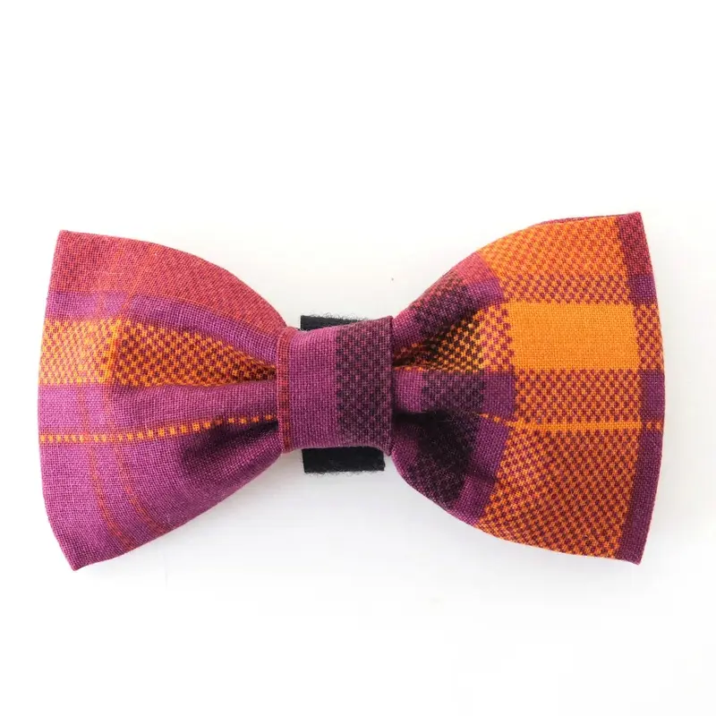 CHARLOTTE'S PET | Purple Plaid Bow Tie