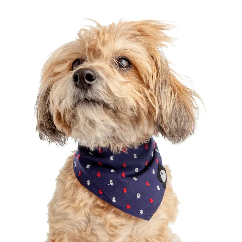 Cotton Fleck Bandana in Navy + Red (FINAL SALE)