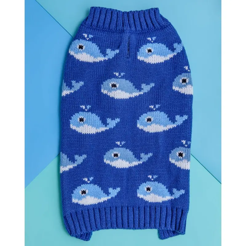 Fuzzy Whale Dog Sweater (FINAL SALE)