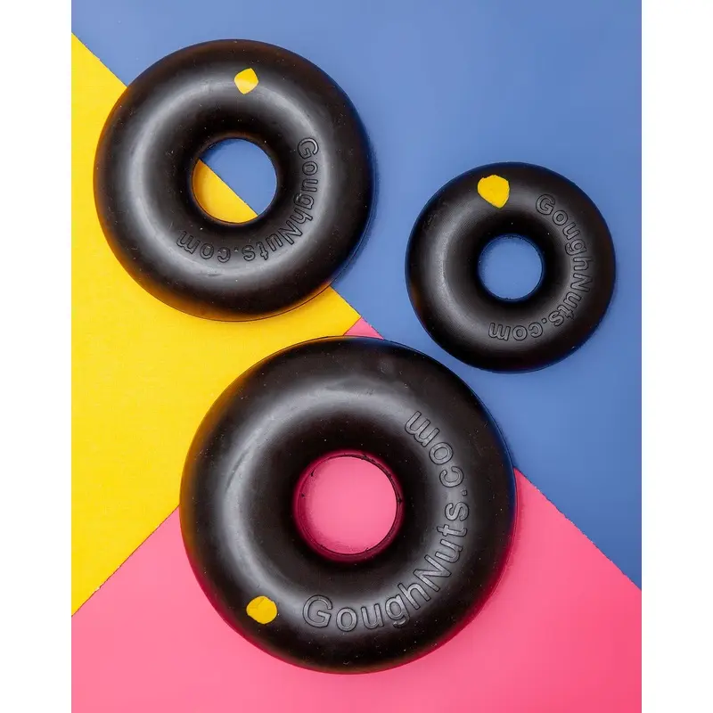 Pro Strength Extra Tough Black Rubber Ring Dog Toy (Made in the USA)