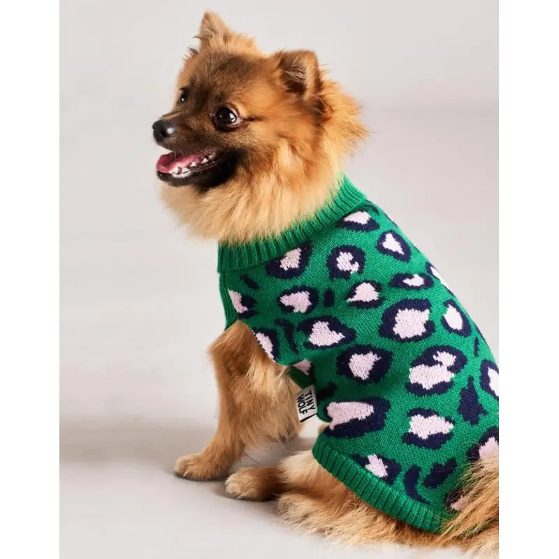 TINY WOLF | Leopard Print Dog Sweater